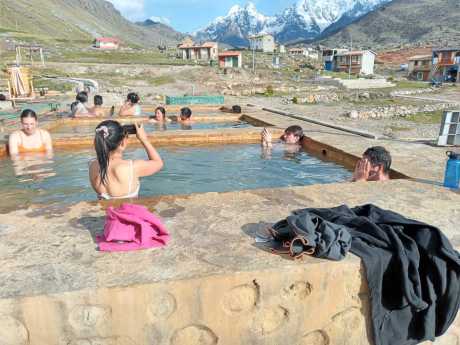 Pacchanta Hot Springs during the Jampa climb