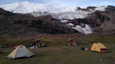 Ausangate Lake Campsite with tents