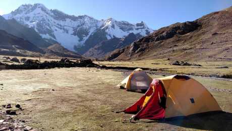 Upis Camp in the Ausangate Circuit and Rainbow Mountain