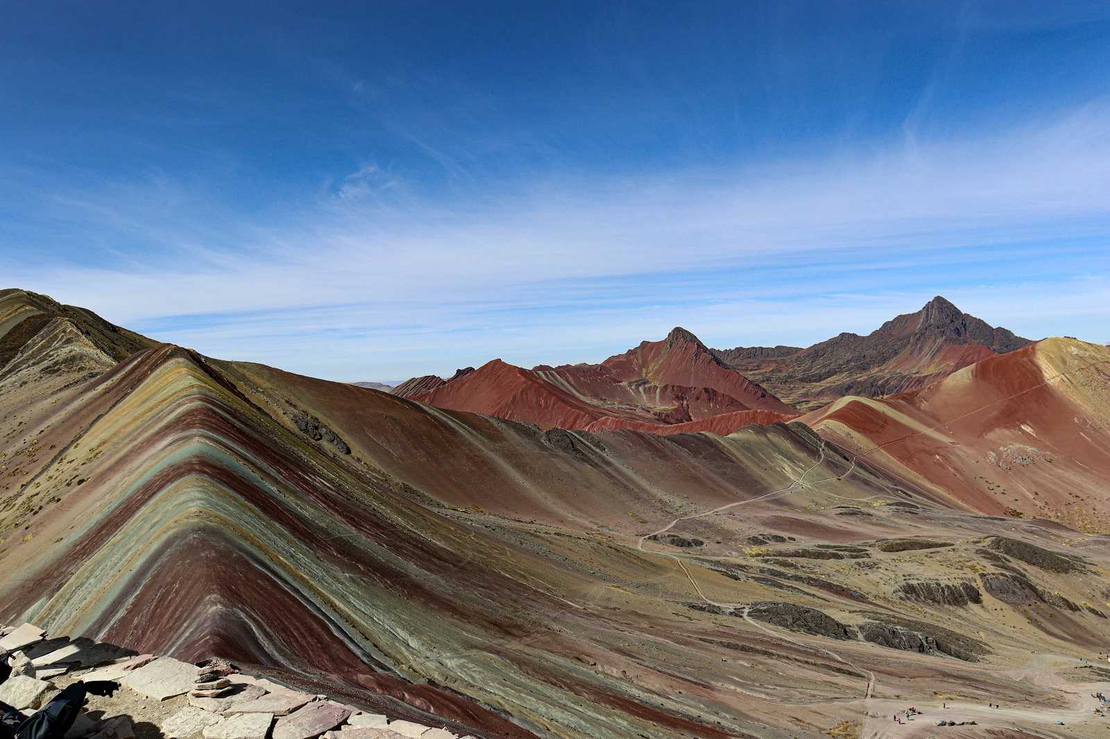 The great Rainbow Mountain in Peru seen on the Ausangate trek